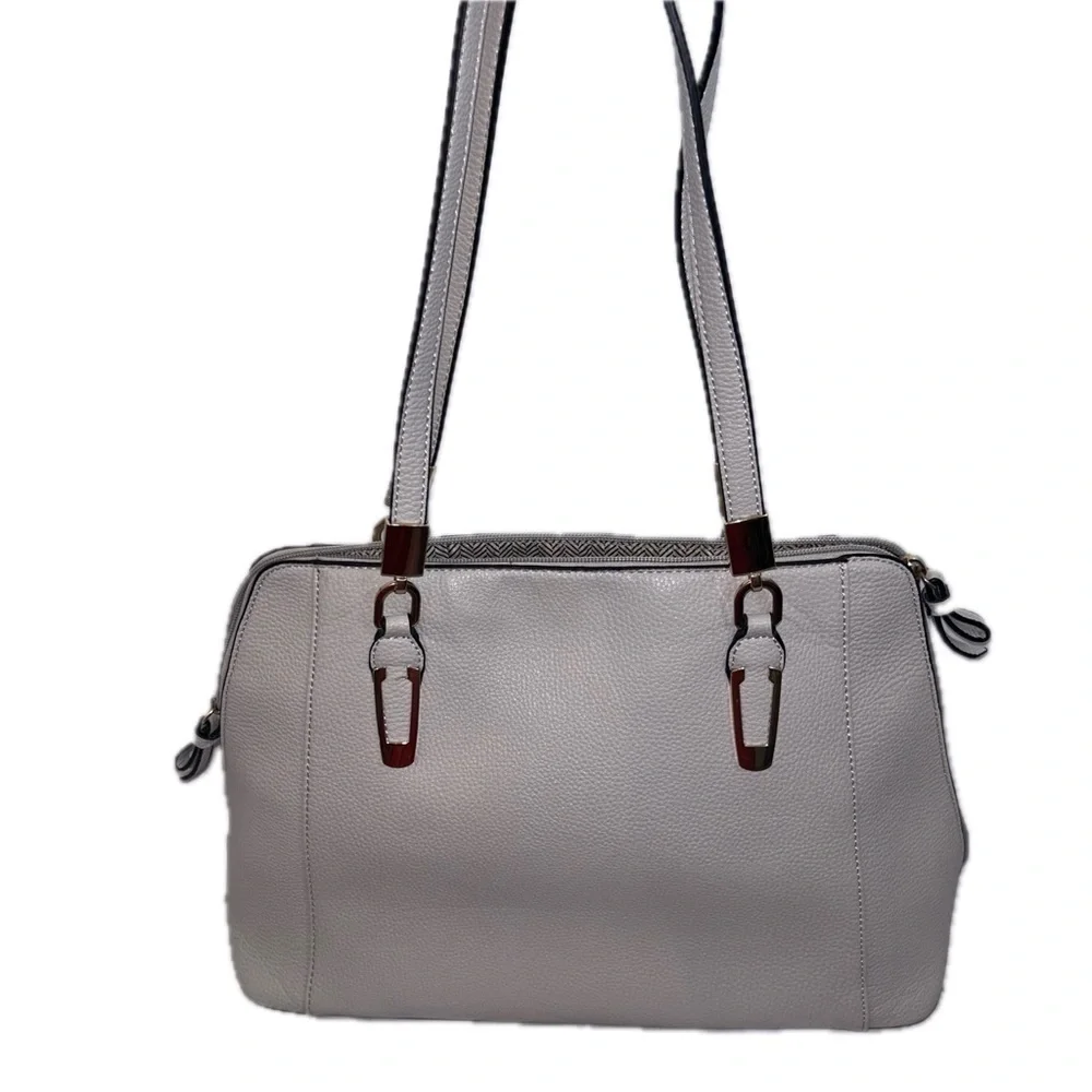 Purse Over the Shoulder Handle Bag Canvas Handbag Zipper Closure Pockets Square